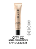 CITY CC Nemlendirici, Anti-pollution, SPF15 Güneş Korumalı CC Krem 30ml